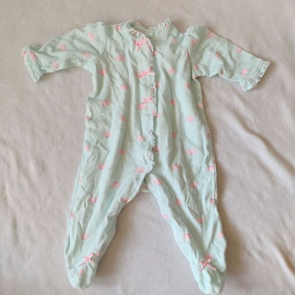 Carters Baby Girl 3M 6M Lot of 7 Body Suits Pajamas Pink Green Dress - Picture 3 of 7